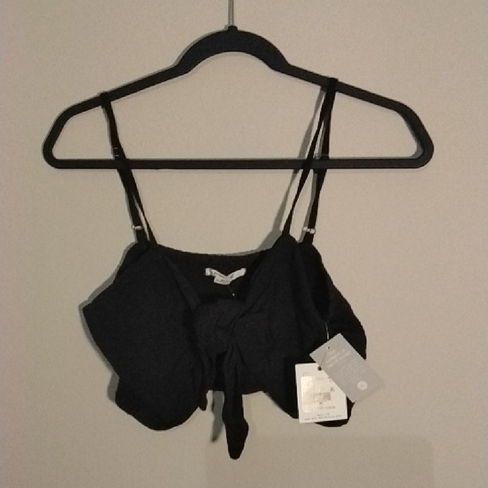 O'Neill Black Tie-Front Camisole